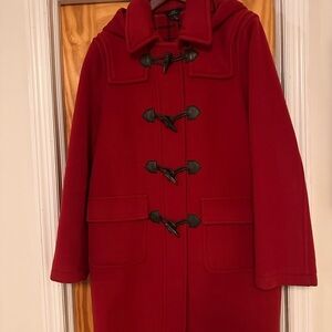 Brooks Brothers W10 Hooded Red Peacoat